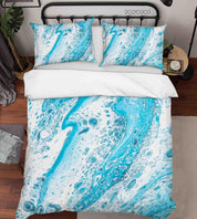 3D Abstract Blue Marble Texture Quilt Cover Set Bedding Set Duvet Cover Pillowcases 78- Jess Art Decoration