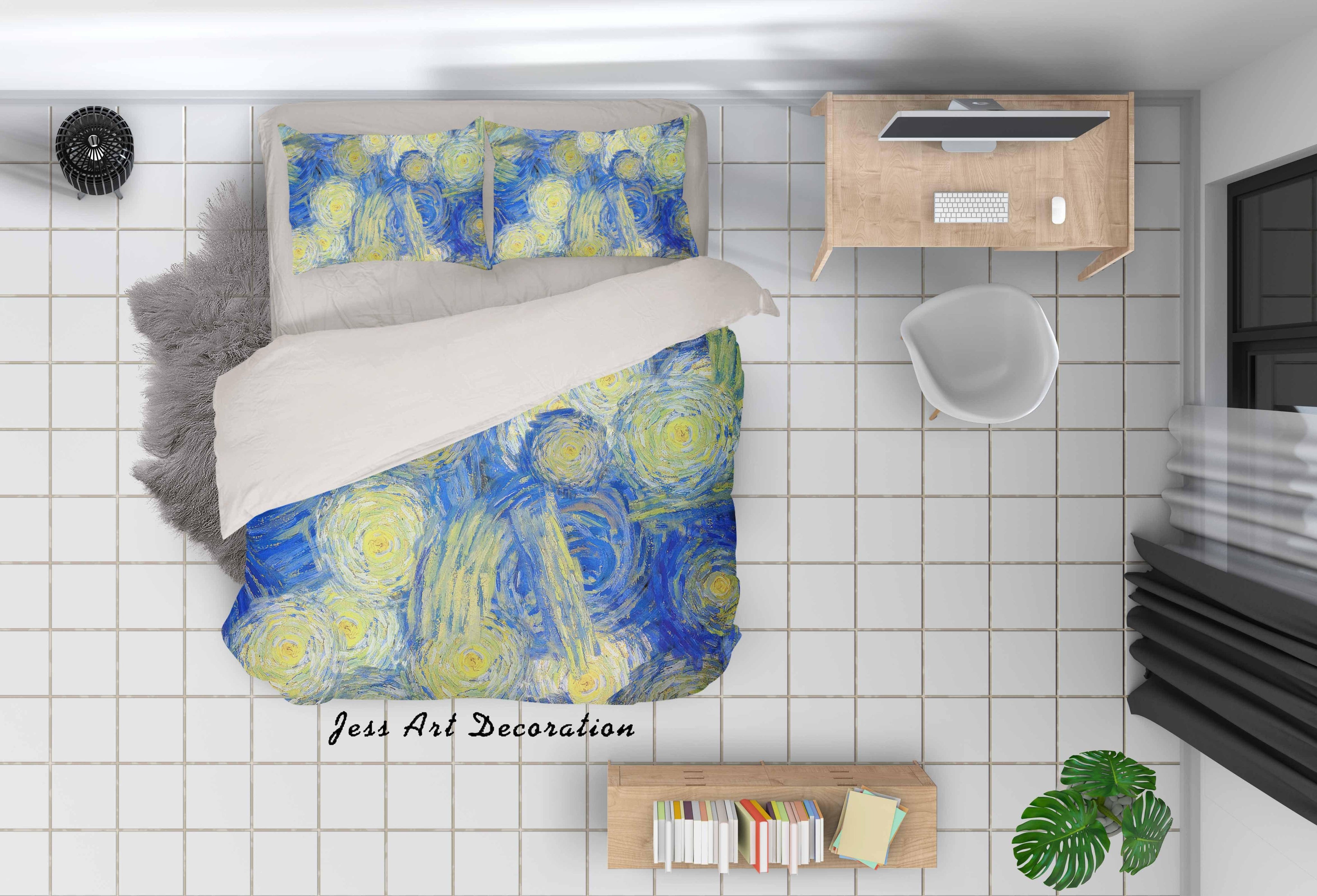 3D Abstract Golden Oil Painting Quilt Cover Set Bedding Set Pillowcasesn 35- Jess Art Decoration