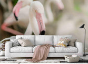 3D White Flamingo Wall Mural Wallpaper 73- Jess Art Decoration