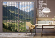 3D Mountain Forest Nature Landscape Curtains and Drapes LQH 247- Jess Art Decoration