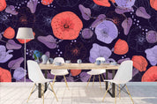 3D color cartoon flower pattern wall mural wallpaper 31- Jess Art Decoration