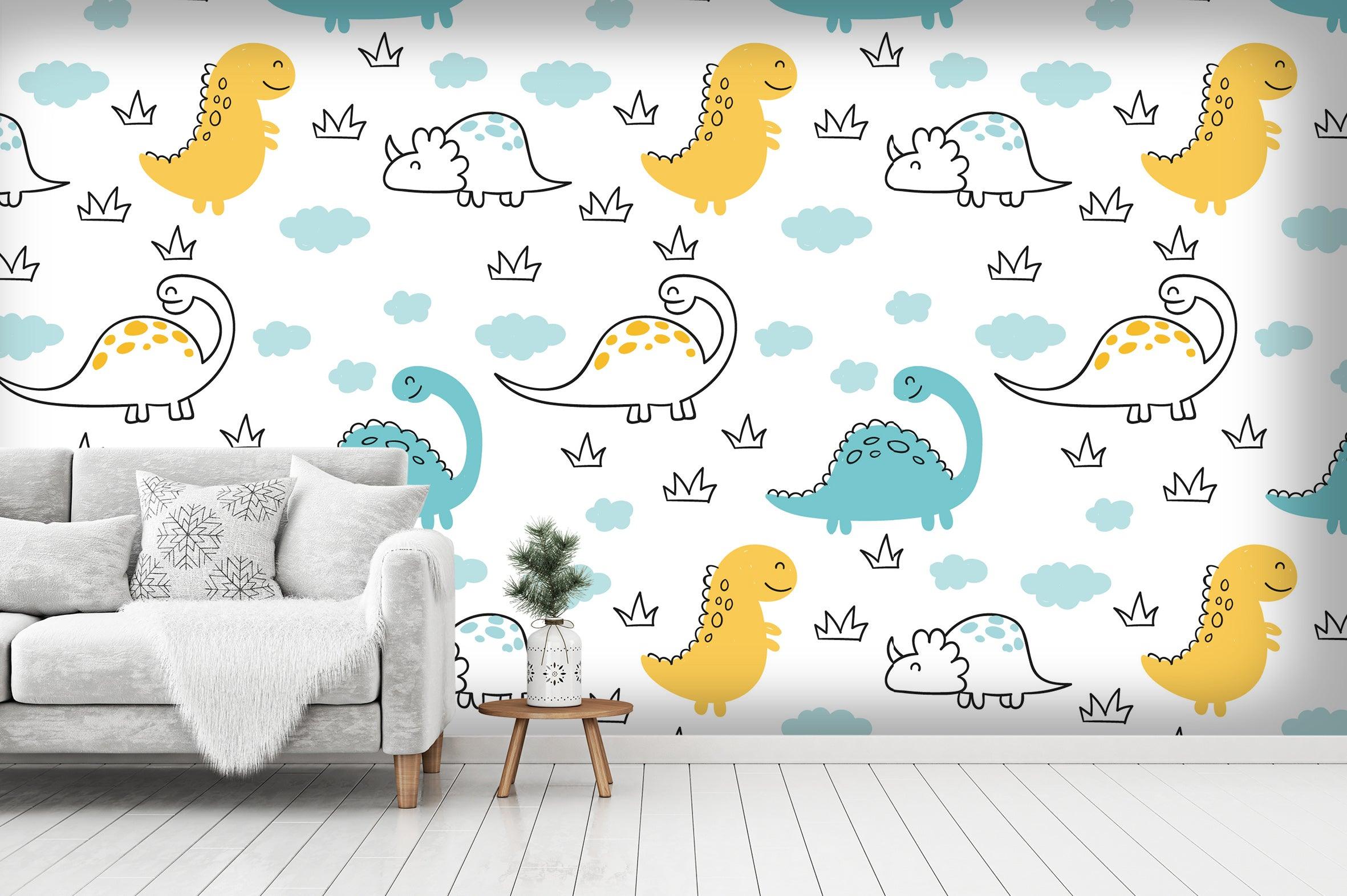 3D Abstract Stick Figure Dinosaur Wall Mural Wallpaper 56- Jess Art Decoration
