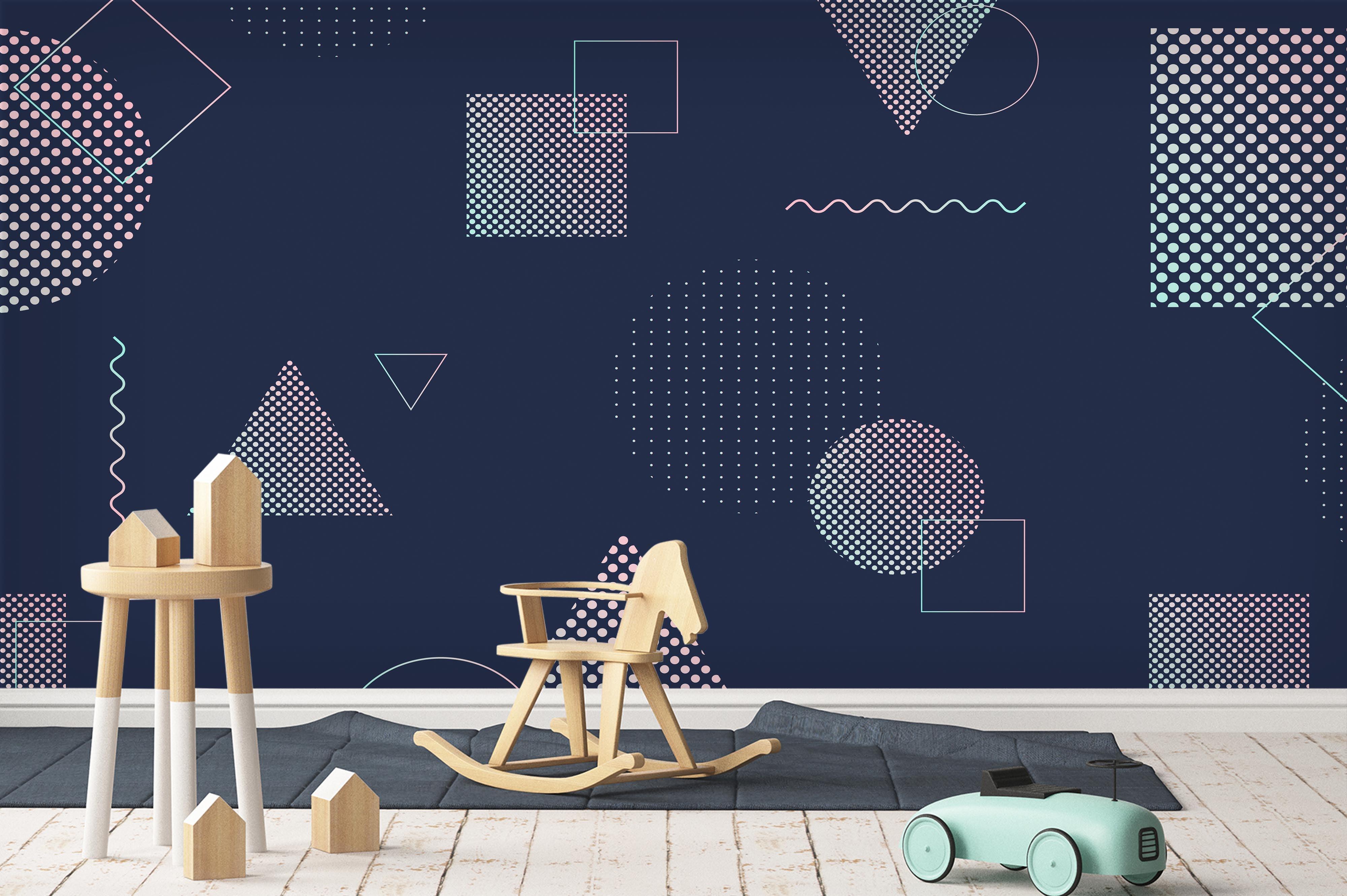 3D Geometric Wavy Circle Square Triangle Wall Mural Wallpaper 75- Jess Art Decoration