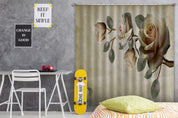 3D Vintage Rose Pattern Curtains and Drapes A71- Jess Art Decoration