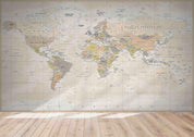 3D World Map Wall Mural Wallpaper LQH 737- Jess Art Decoration