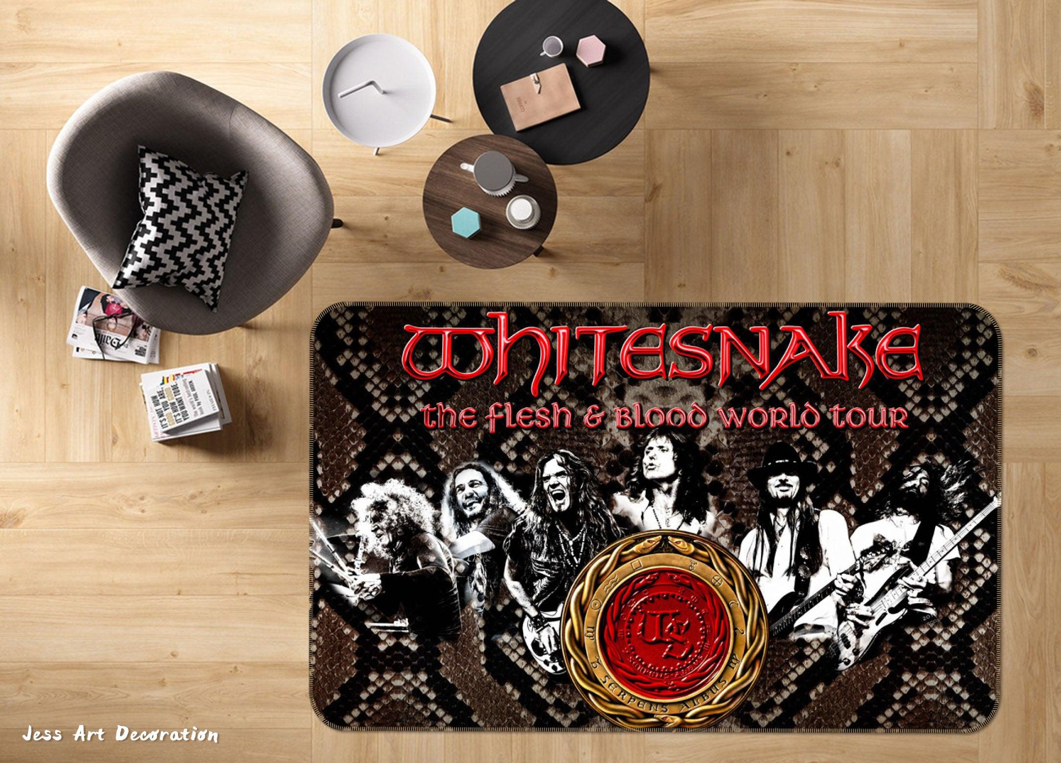 3D Whitesnake Rock Band Non-Slip Rug Mat 51- Jess Art Decoration