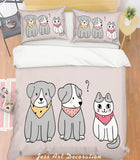3D Color Animals Dogs Cat Pattern Quilt Cover Set Bedding Set Pillowcases  37- Jess Art Decoration