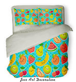 3D Color Fruits Pattern Quilt Cover Set Bedding Set Pillowcases  81- Jess Art Decoration