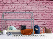 3D Pink Brick Wall Texture Wall Mural Wallpaper LQH 222- Jess Art Decoration