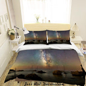 3D Starry Sky Sea Landscape Quilt Cover Set Bedding Set Duvet Cover Pillowcases 239- Jess Art Decoration