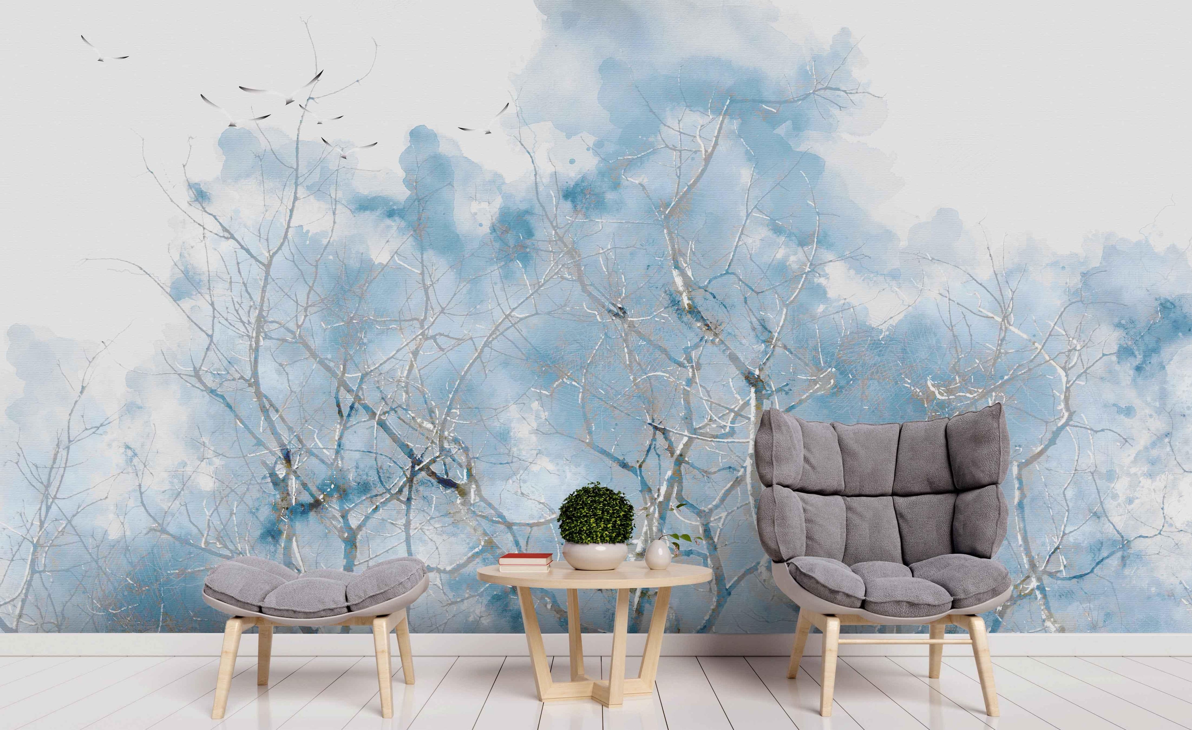 3D Abstract Branches Sky Wall Mural Wallpaper 185- Jess Art Decoration