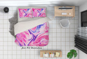 3D Pink Blue Watercolor Quilt Cover Set Bedding Set Duvet Cover Pillowcases SF115- Jess Art Decoration