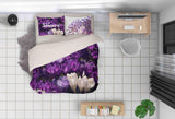 3D Purple Floral Pattern Quilt Cover Set Bedding Set Pillowcases 143- Jess Art Decoration