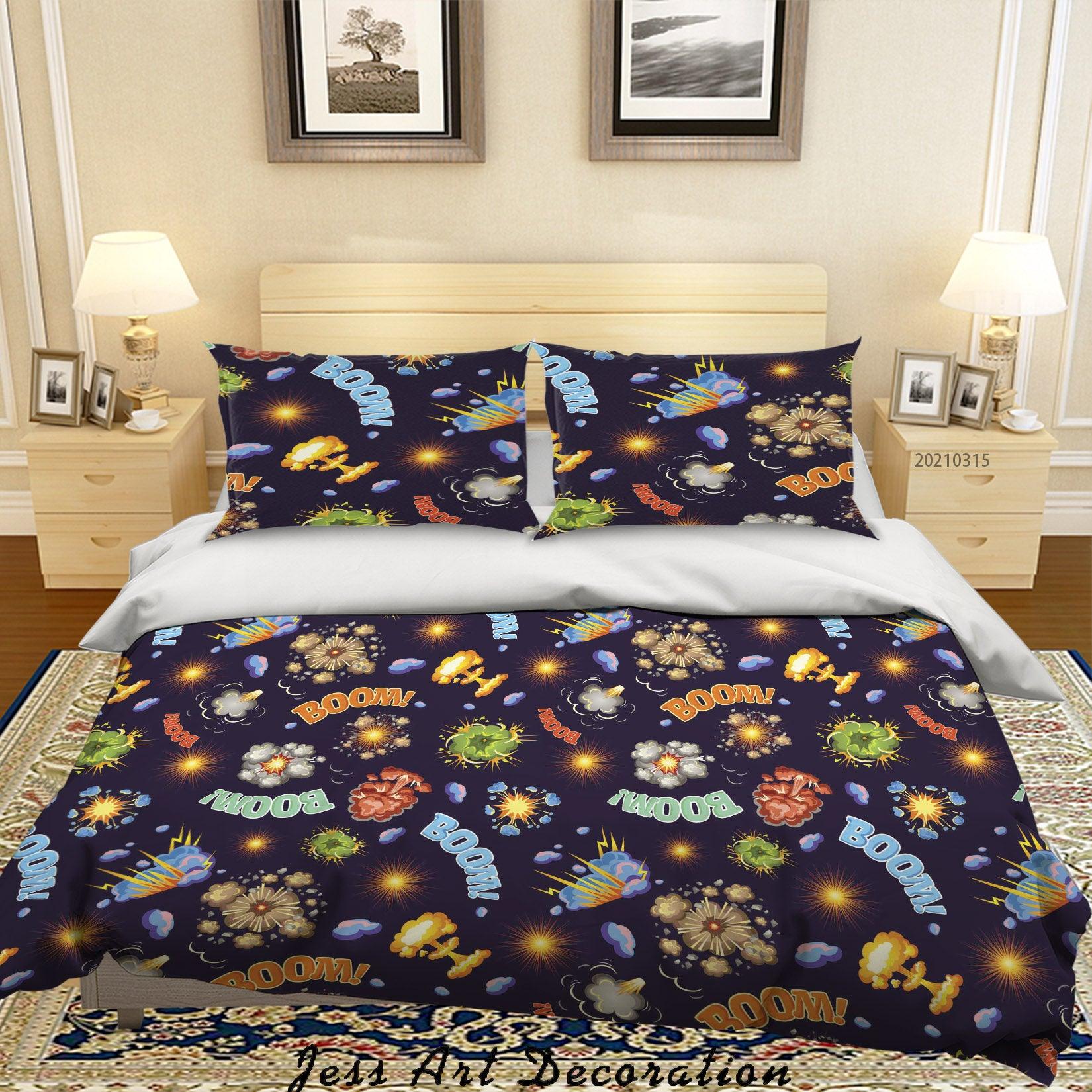 3D Cartoon Boxing Fight Quilt Cover Set Bedding Set Duvet Cover Pillowcases 51- Jess Art Decoration
