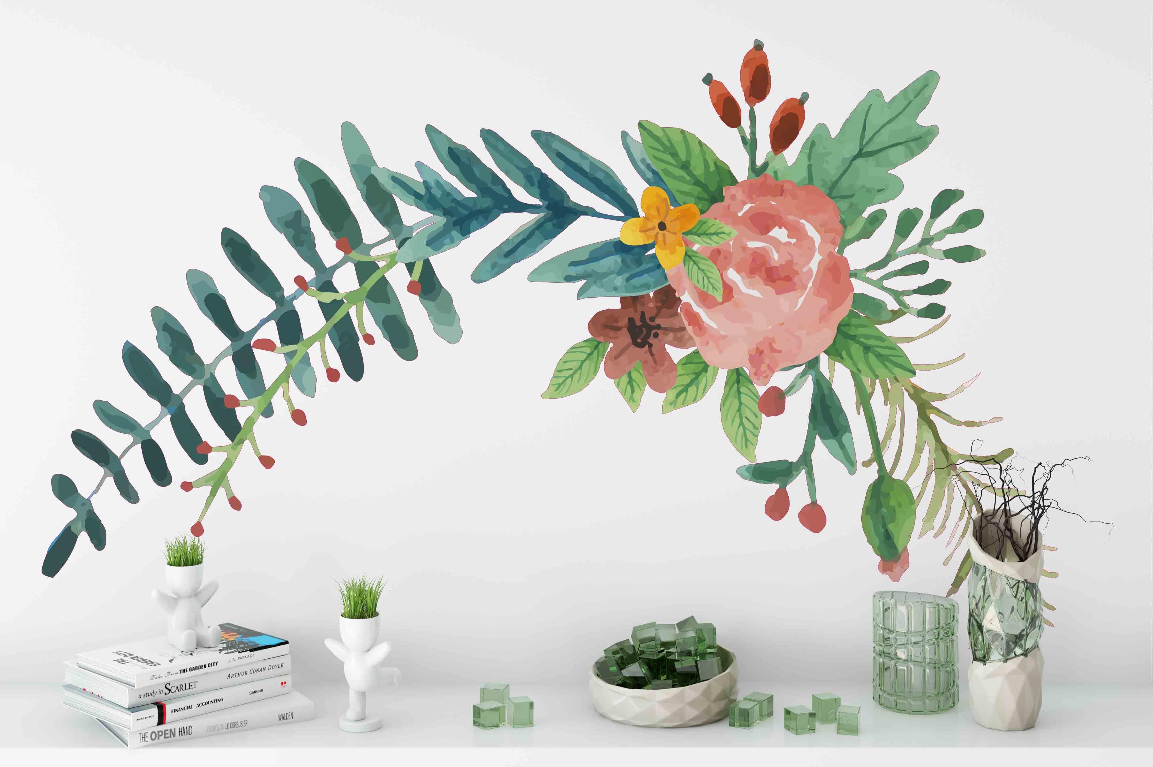 3D Floral Leaves Wall Mural Wallpaper 62- Jess Art Decoration