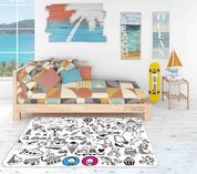3D Funny Life Illustration Doodle Non-Slip Rug Mat 90- Jess Art Decoration