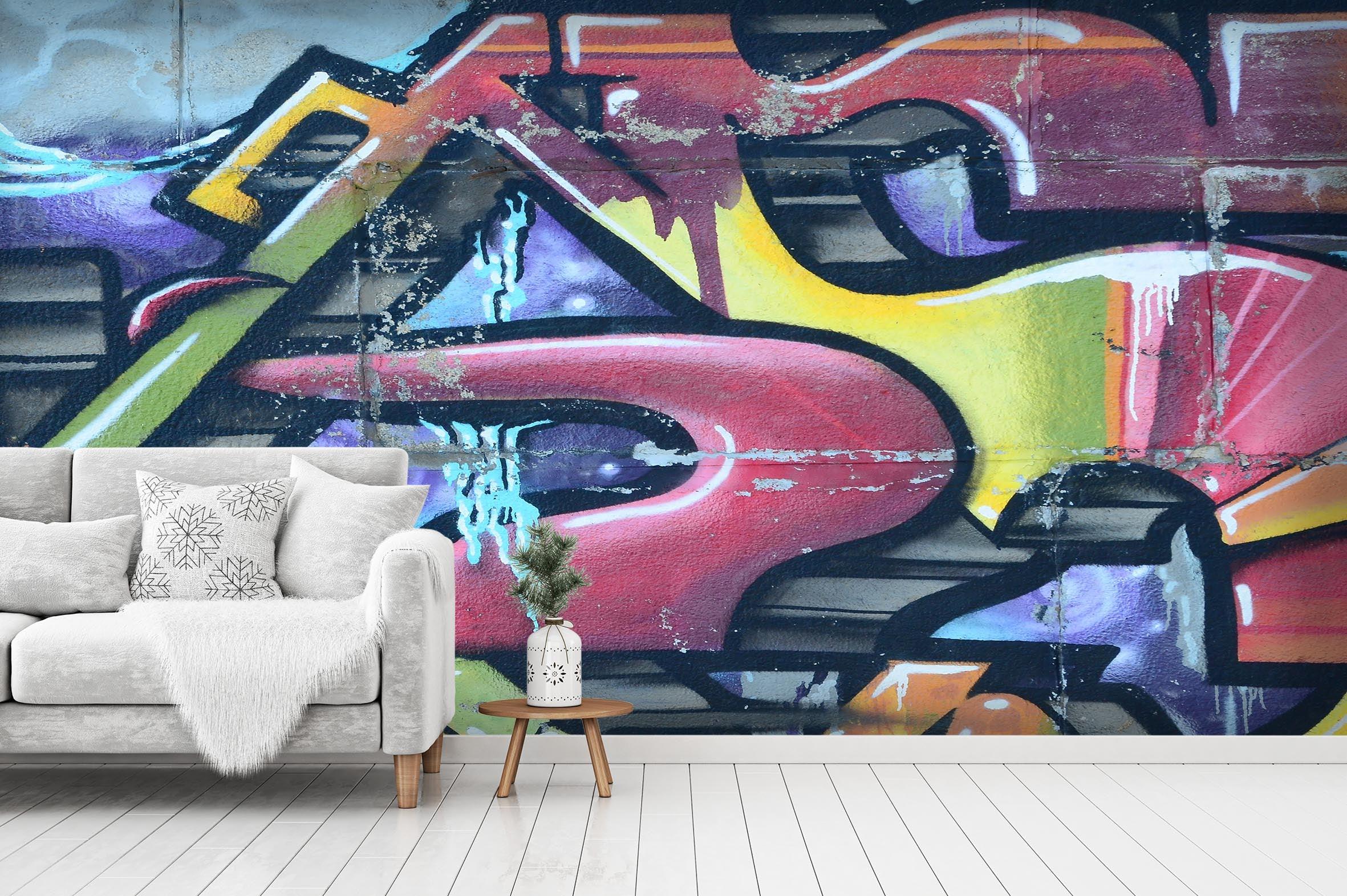 3D Abstract Colorful Geometry Crack Wall Mural Wallpaper 37- Jess Art Decoration