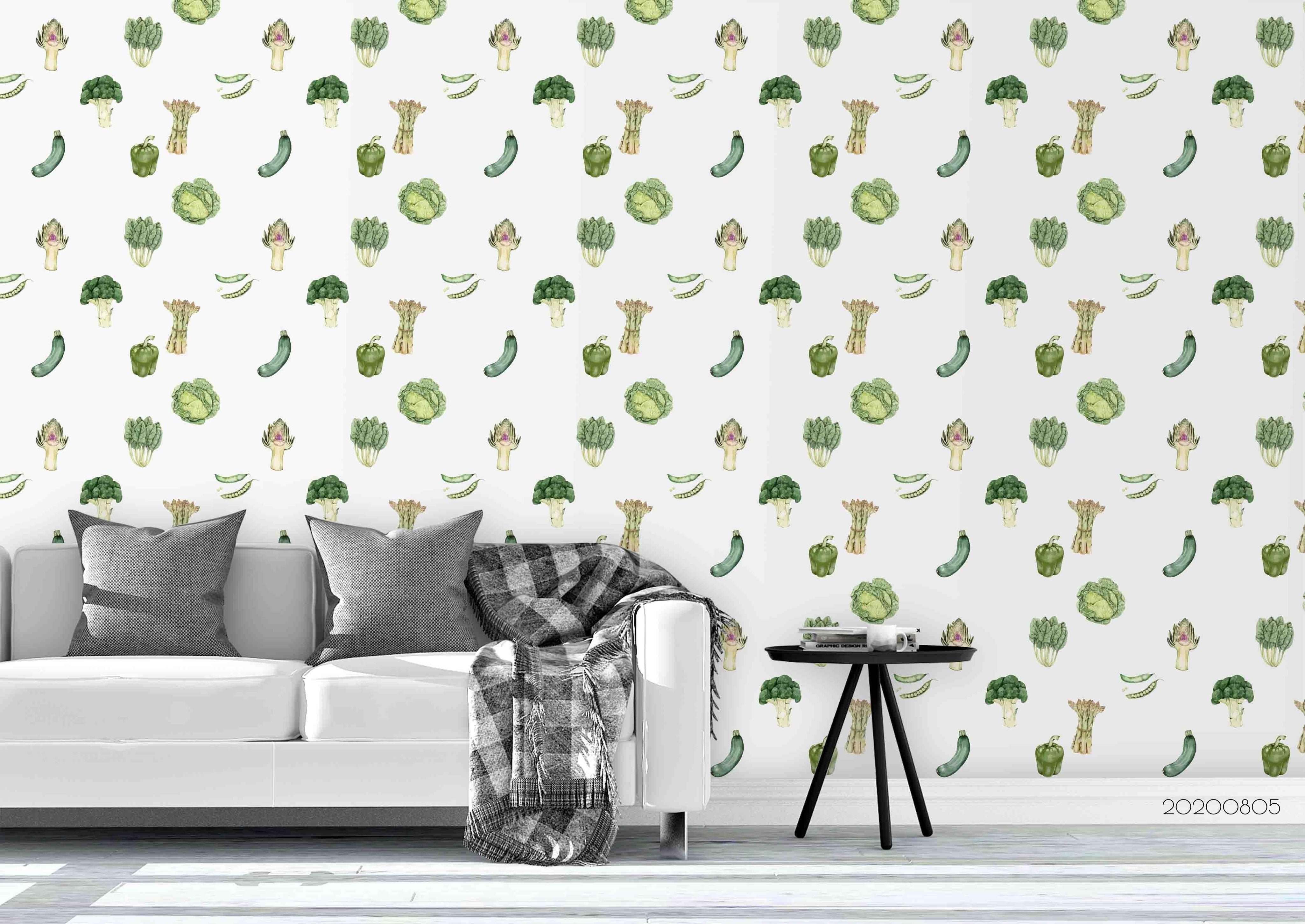 3D Cartoon Vegetable Wall Mural Wallpaper LXL 762- Jess Art Decoration