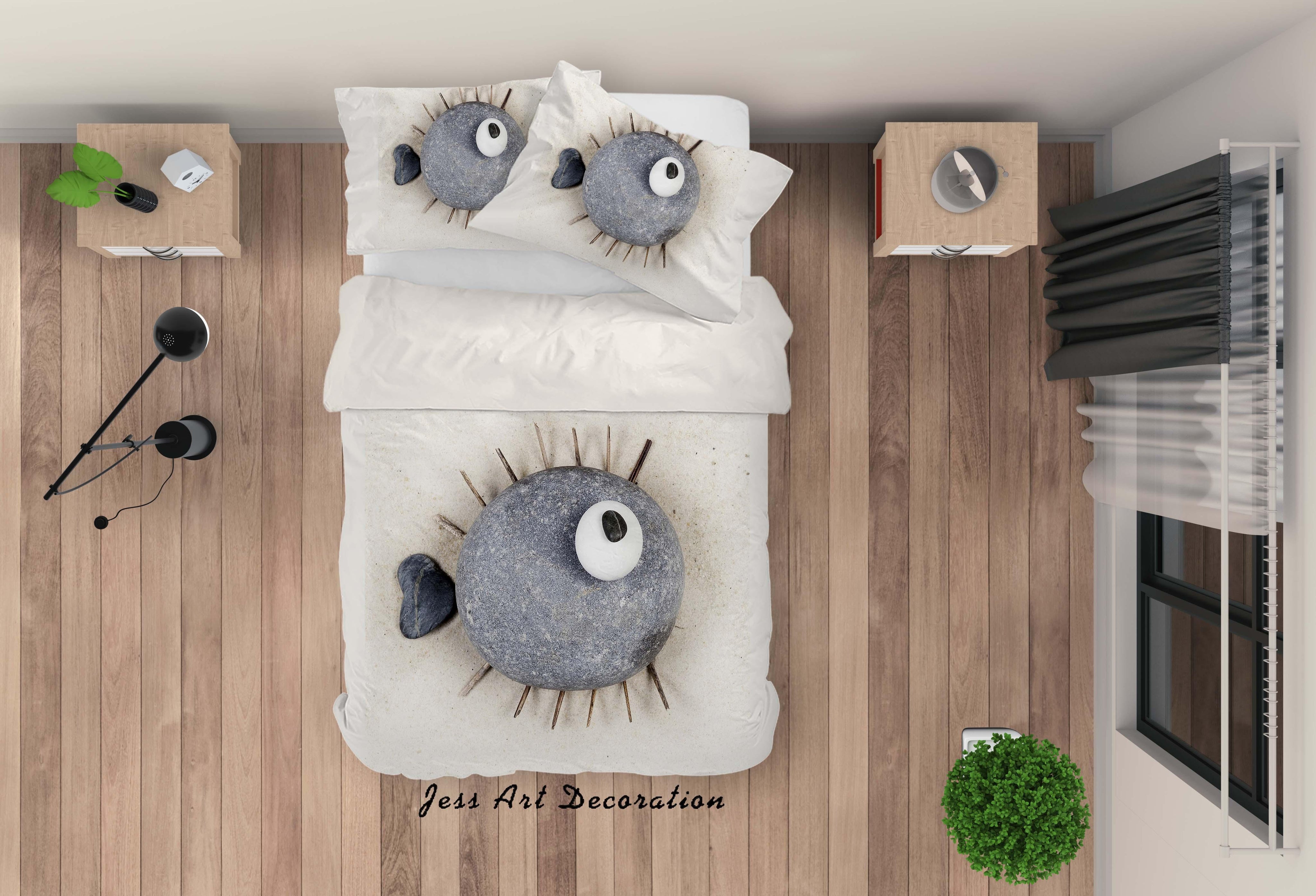 3D White Fish Quilt Cover Set Bedding Set Pillowcases 29- Jess Art Decoration