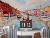 3D Oil Painting Venice Canal Building Boat Wall Mural Wallpaper GD 2145- Jess Art Decoration