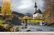 3D Church Nature Landscape Wall Mural Wallpaper LQH 17- Jess Art Decoration