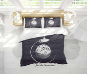 3D Planet Astronaut Moon Quilt Cover Set Bedding Set Duvet Cover Pillowcases WJ 9252- Jess Art Decoration