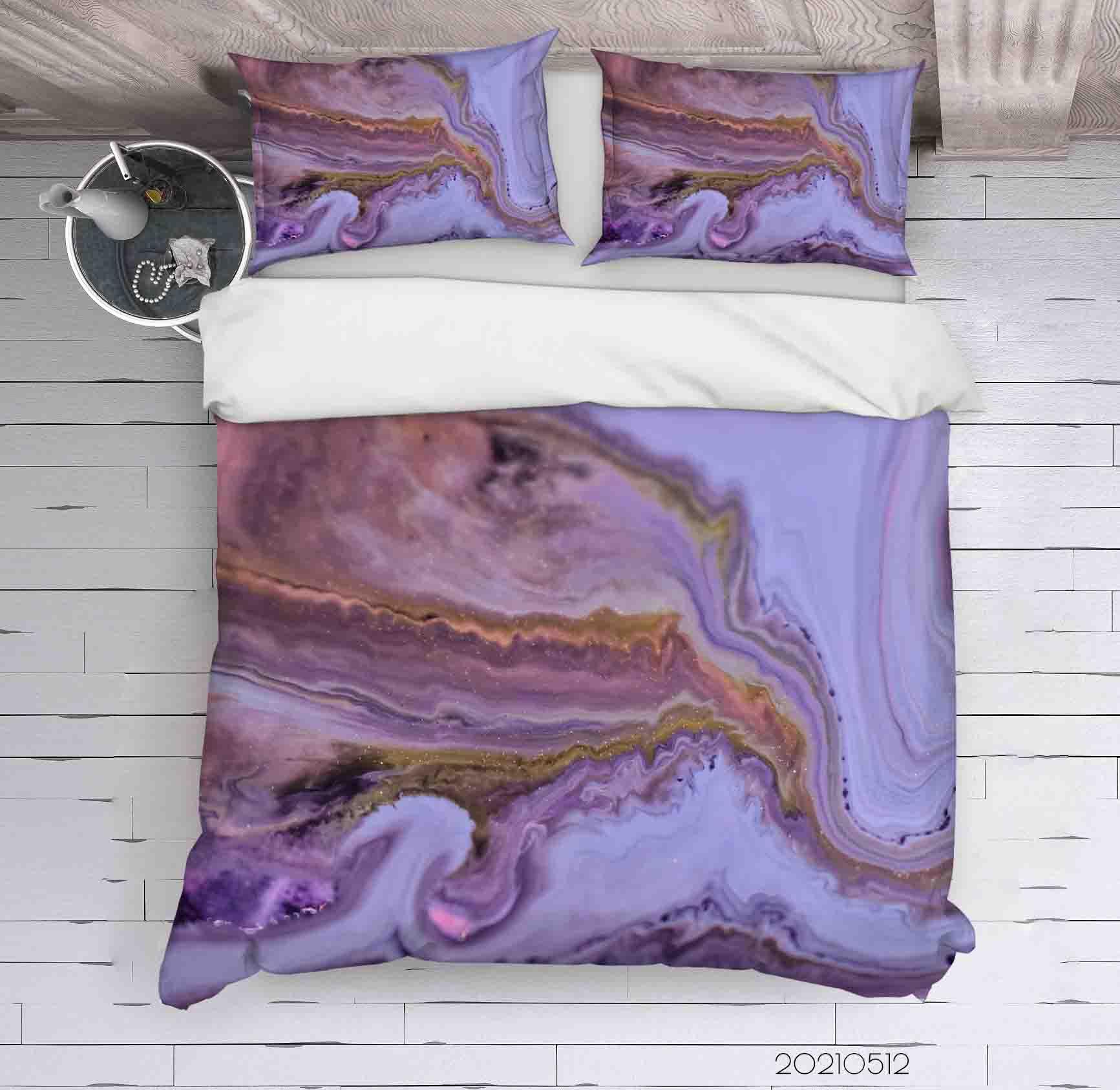 3D Abstract Marble Texture Quilt Cover Set Bedding Set Duvet Cover Pillowcases 274- Jess Art Decoration