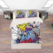 3D Graffiti Cartoon Quilt Cover Set Bedding Set Duvet Cover Pillowcases SF075- Jess Art Decoration
