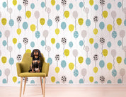 3D Colorful Balloons White Background Wall Mural Wallpaper GD 363- Jess Art Decoration