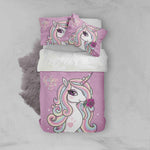 3D Purple Unicorn Quilt Cover Set Bedding Set Pillowcases 98- Jess Art Decoration