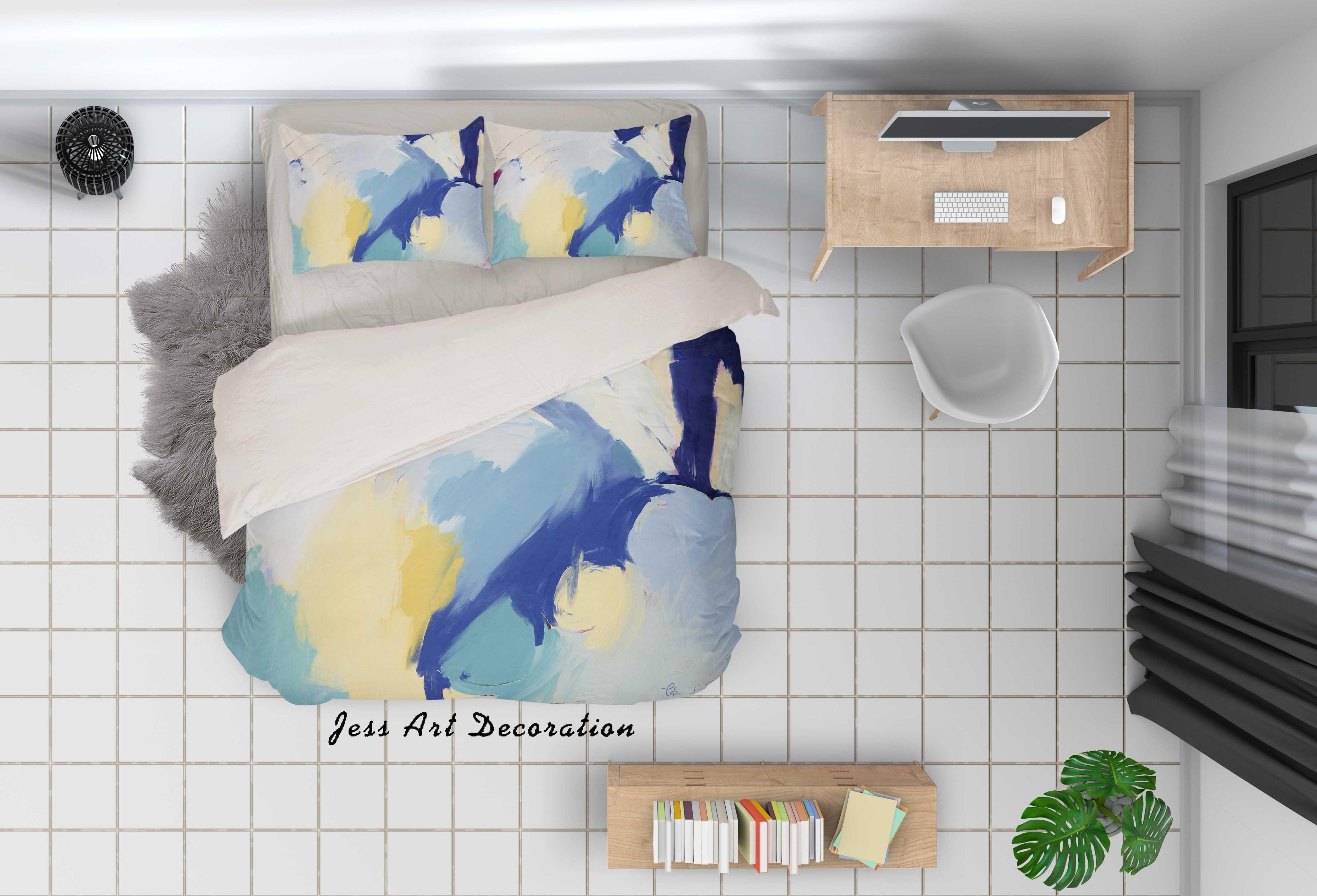 3D Abstract Colorized Oil Painting Quilt Cover Set Bedding Set Pillowcasesn 66- Jess Art Decoration