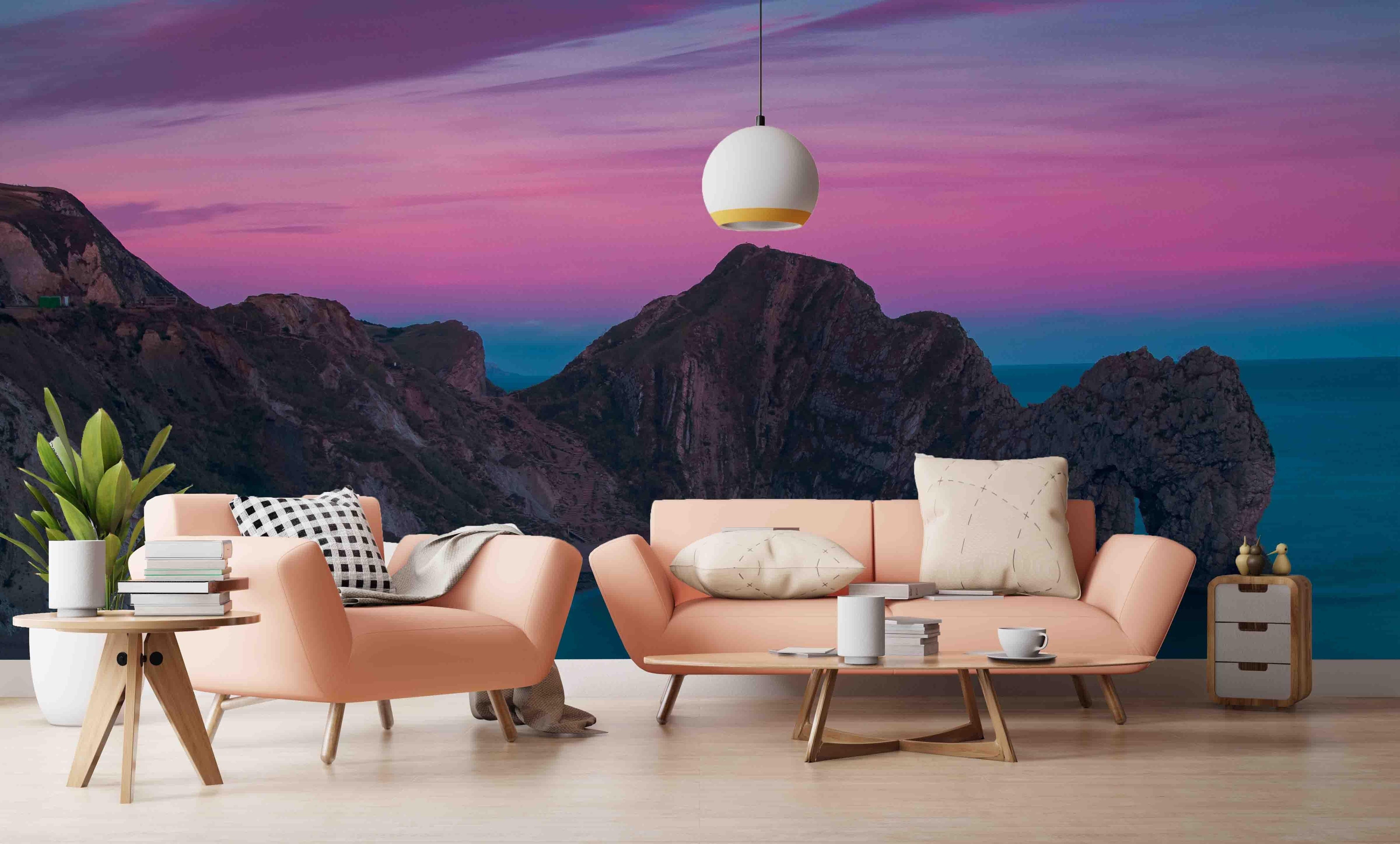 3D Mountain Ocean Landscape Wall Mural Wallpaper  sww  196- Jess Art Decoration