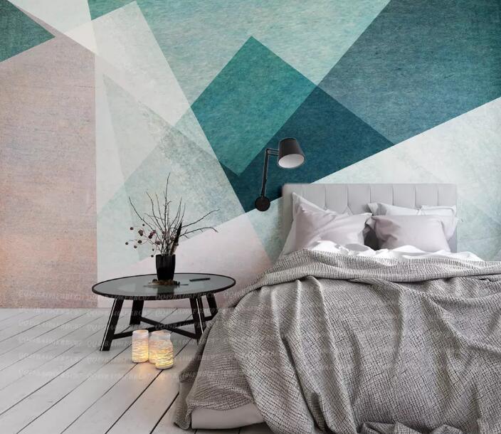 3D Colorful Modern Geometric Wall Mural Removable 161- Jess Art Decoration