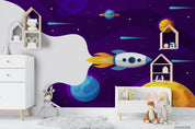 3D Cartoon Planet Astronaut Wall Mural Wallpaper WJ 3410- Jess Art Decoration