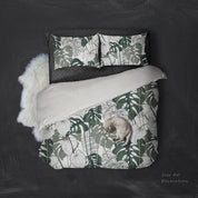3D Green Plant Leaf Pattern Quilt Cover Set Bedding Set Pillowcases  5- Jess Art Decoration