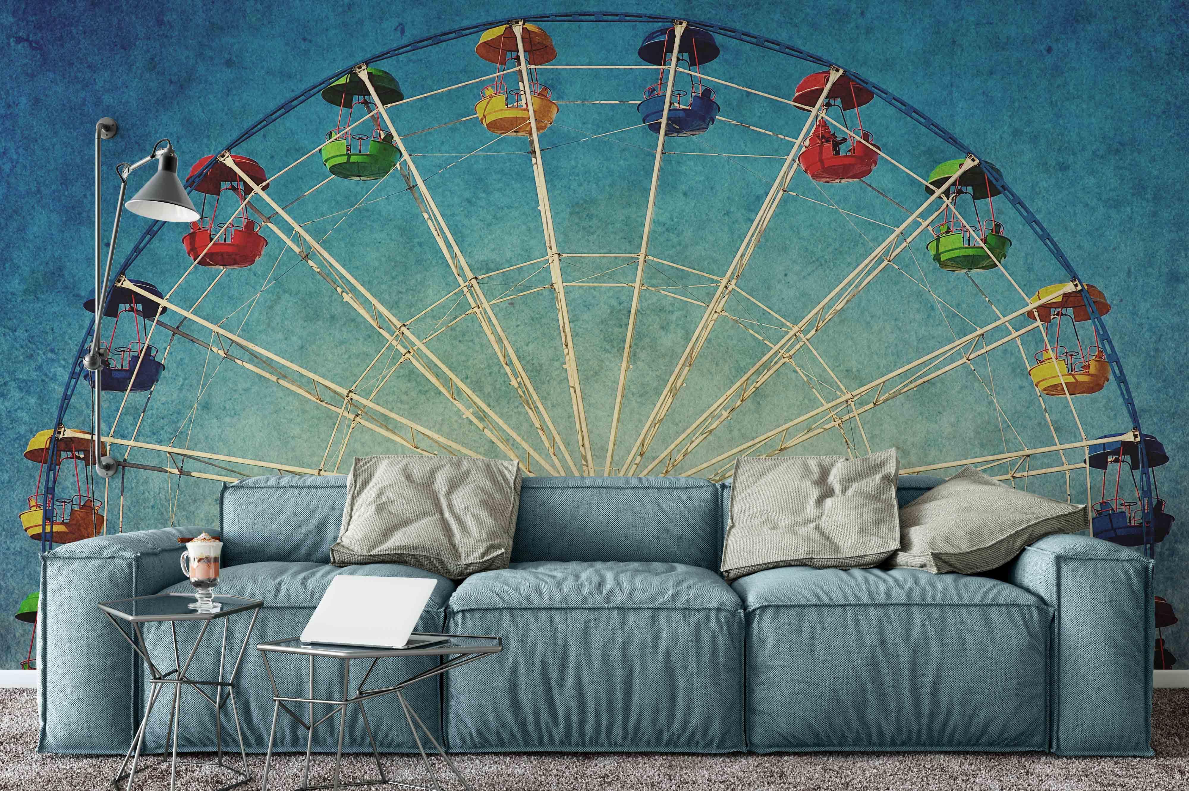 3D Ferris Wheel Wall Mural Wallpaper 138- Jess Art Decoration