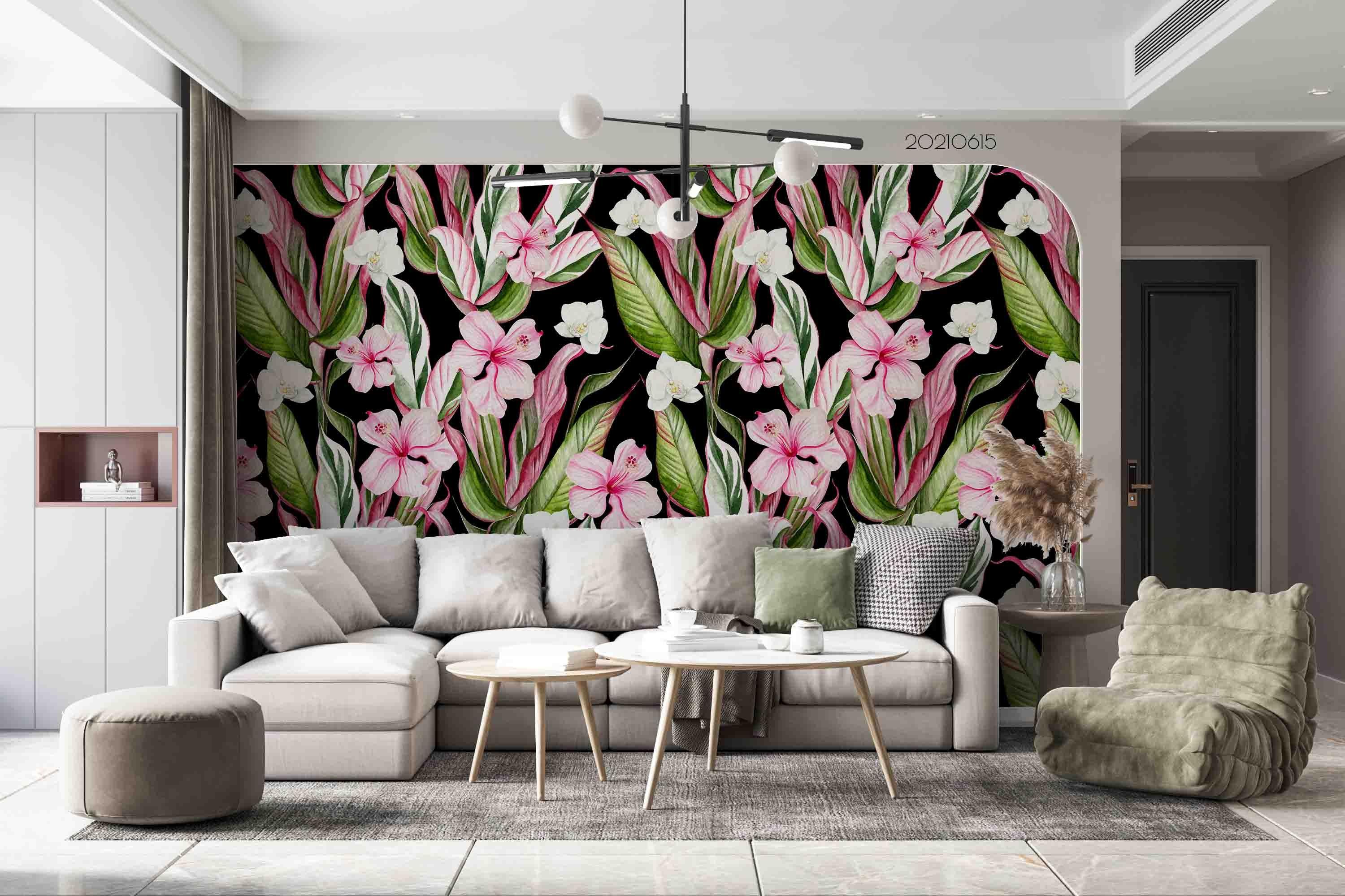 3D Wintage Floral Pattern Seamless Wall Mural Wallpaper SWW2452- Jess Art Decoration