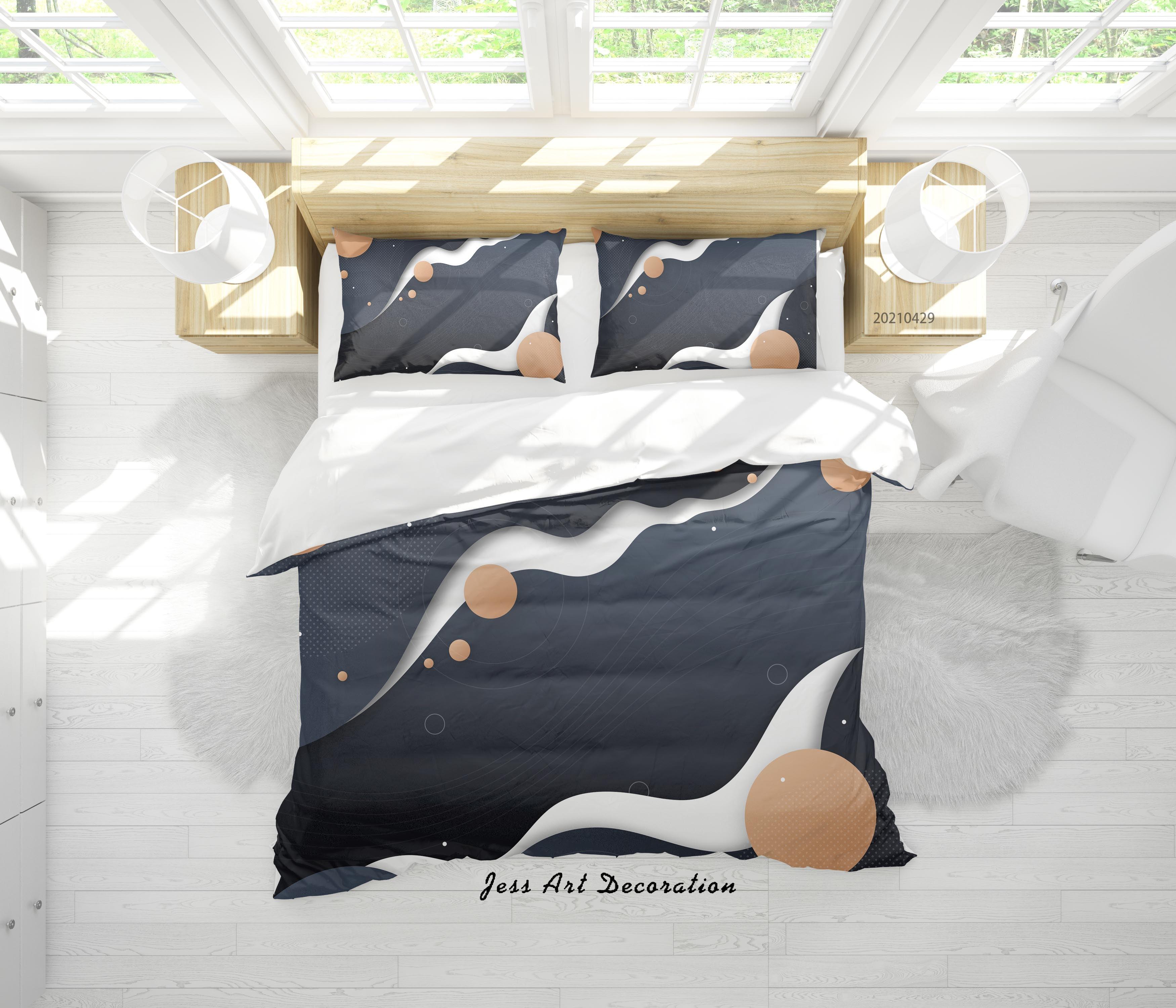 3D Abstract Geometric Pattern Quilt Cover Set Bedding Set Duvet Cover Pillowcases 194- Jess Art Decoration