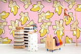 3D Puppy Dog Banana Wall Mural Wallpaper 33- Jess Art Decoration