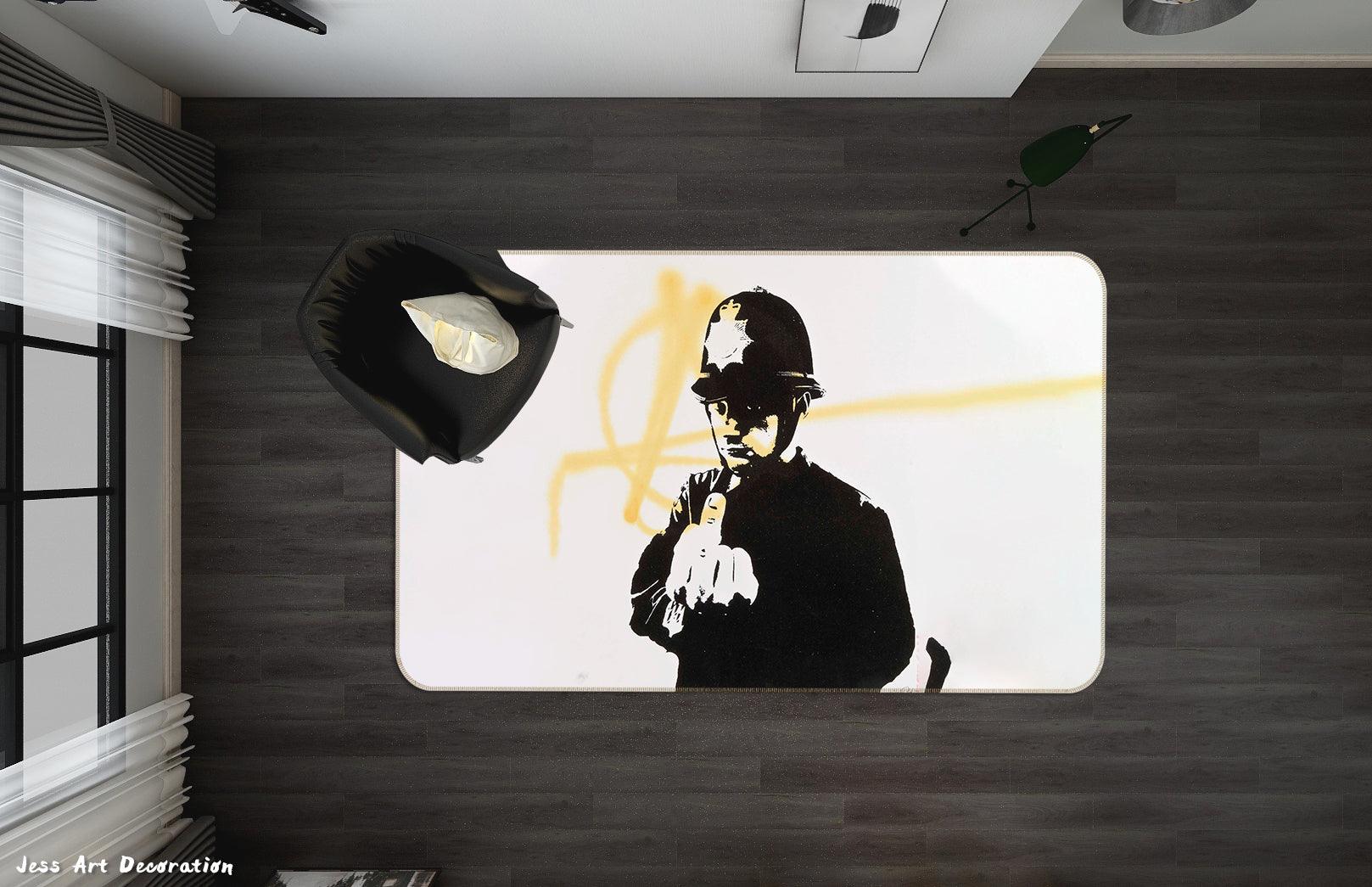 3D Graffiti Street Artists Non-Slip Rug Mat A186 LQH- Jess Art Decoration