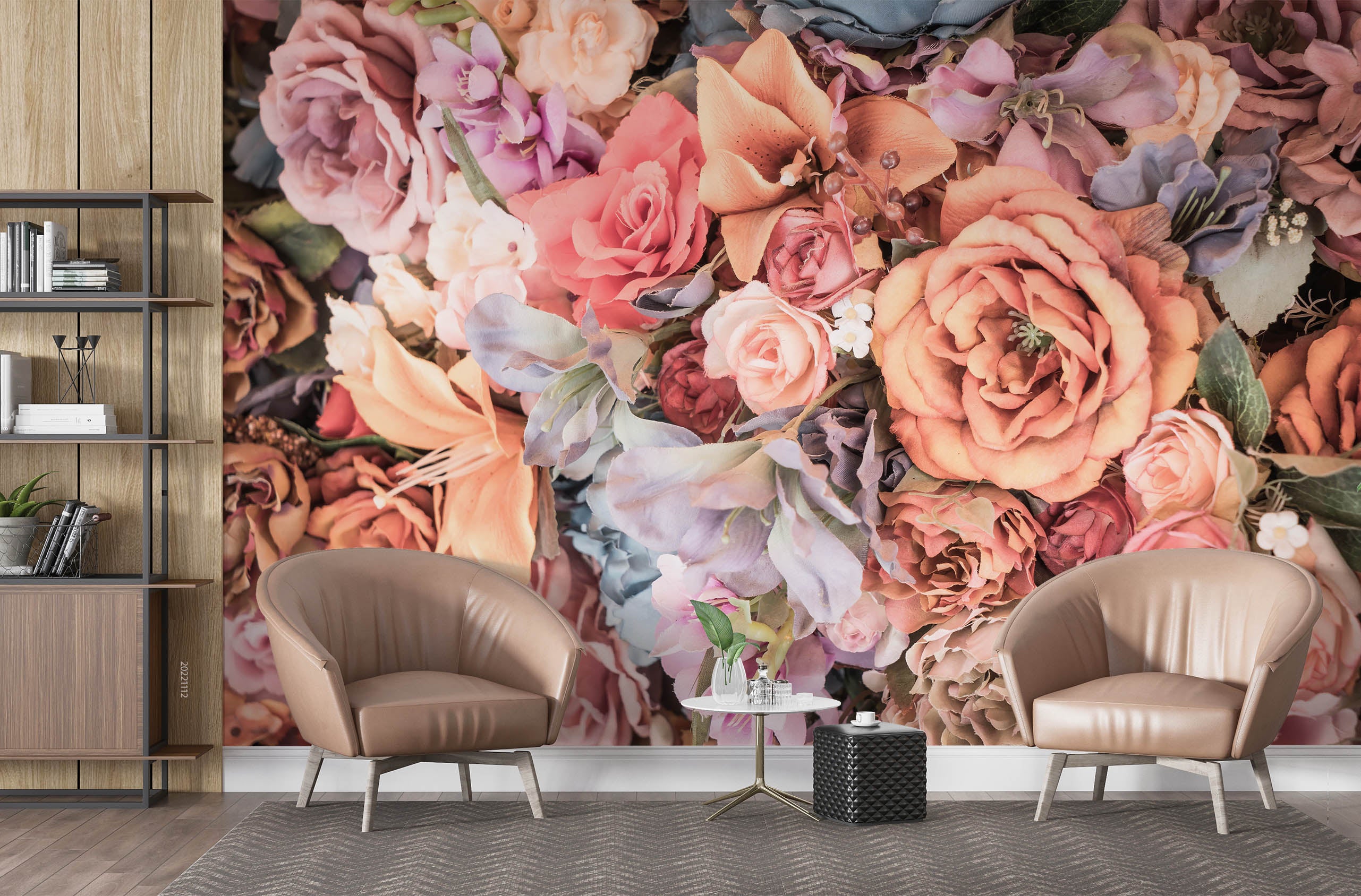 3D Vintage Style Flower Background Wall Mural Wallpaper GD 2300- Jess Art Decoration