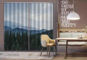 3D Mountain Forest Nature Landscape Curtains and Drapes LQH 60- Jess Art Decoration