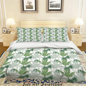 3D Floral Leaves Pattern Quilt Cover Set Bedding Set Duvet Cover Pillowcases WJ 6820- Jess Art Decoration