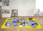 3D Hand Painted Monster Graffiti Non-Slip Rug Mat A647 LQH- Jess Art Decoration