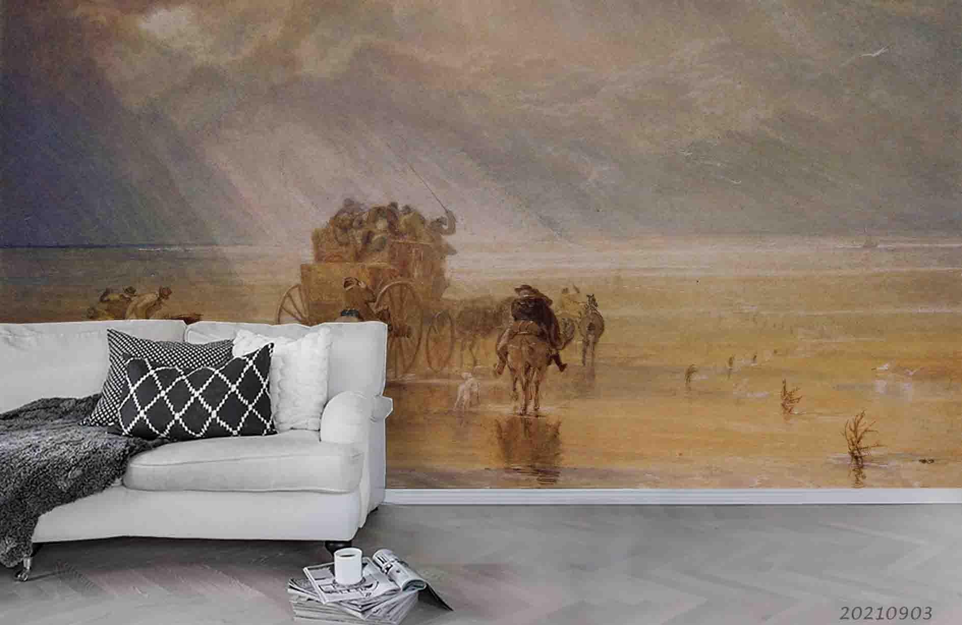 3D Art Oil Painting Wall Mural Wallpaper LQH 119- Jess Art Decoration