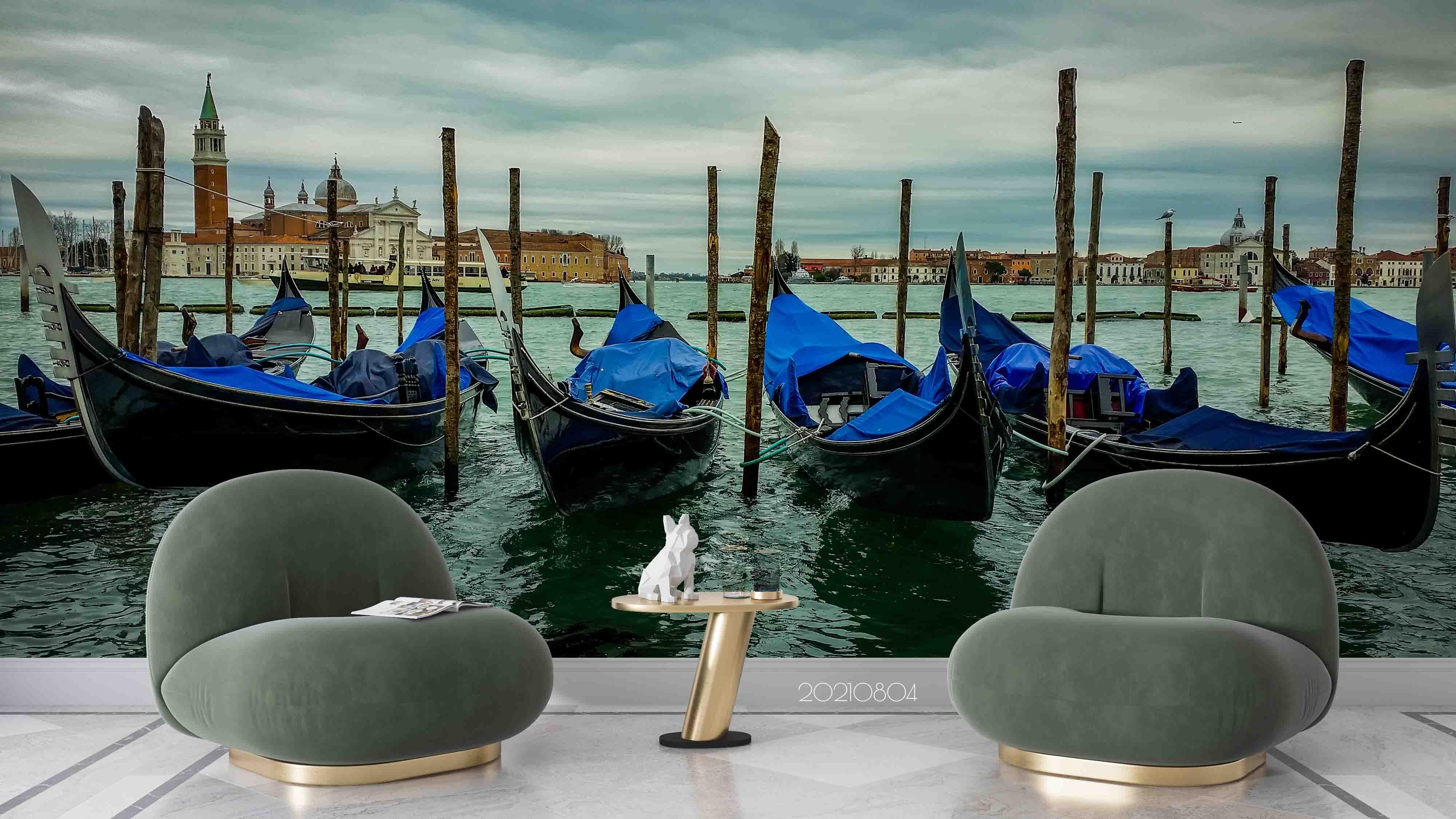 3D Oil Painting Europe Oceans Boat Wall Mural Wallpaper SWW4985- Jess Art Decoration