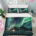 3D Green Aurora Mountain Quilt Cover Set Bedding Set Pillowcases 27- Jess Art Decoration