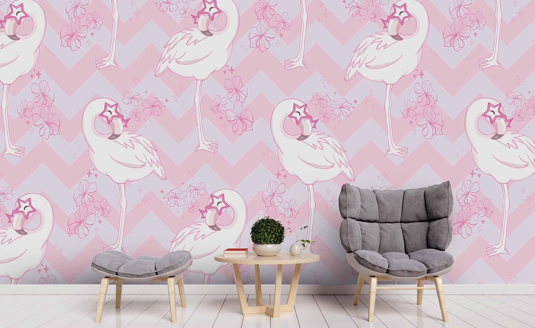 3D Pink Unicorn Floral Wall Mural Wallpaper 51 LQH- Jess Art Decoration