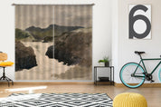 3D Mountain River Oil Painting Curtains and Drapes GD 3394- Jess Art Decoration