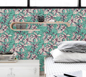 3D Green Flower Pattern Wall Mural Wallpaper 46- Jess Art Decoration